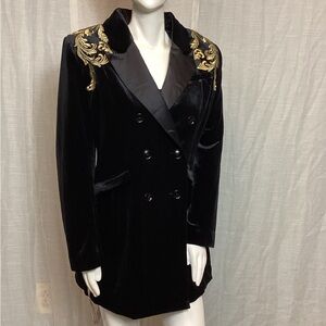House of CB  London Black and Gold Blazer; Size: L